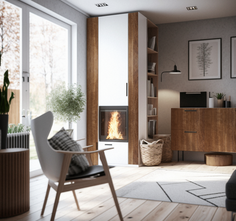 tekstūra medienos rudos baldų lipdukas - „Tenstickers“