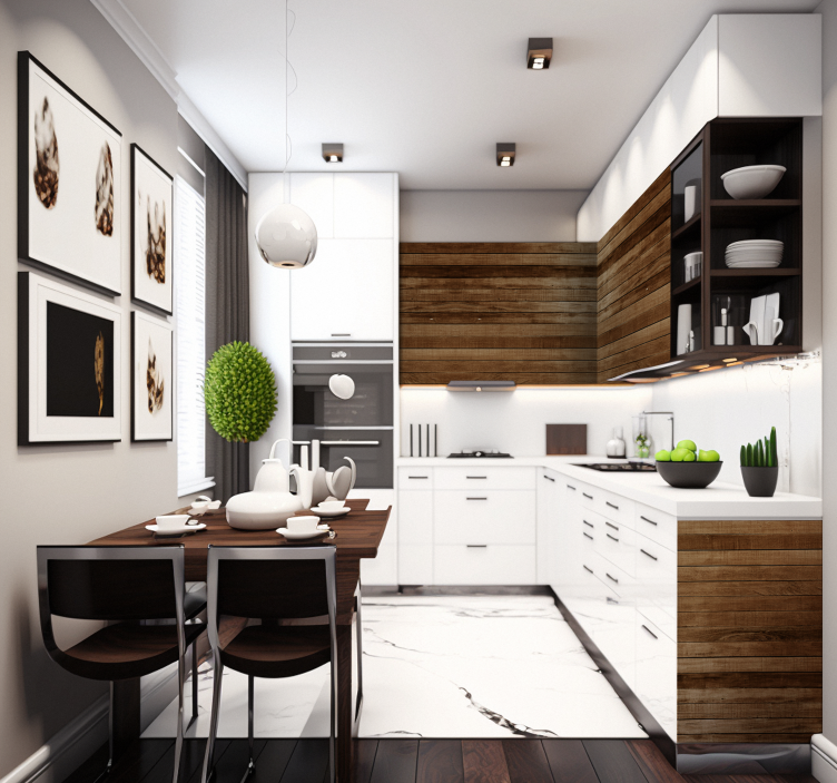 Medinės juostelės baldų lipdukas - „Tenstickers“