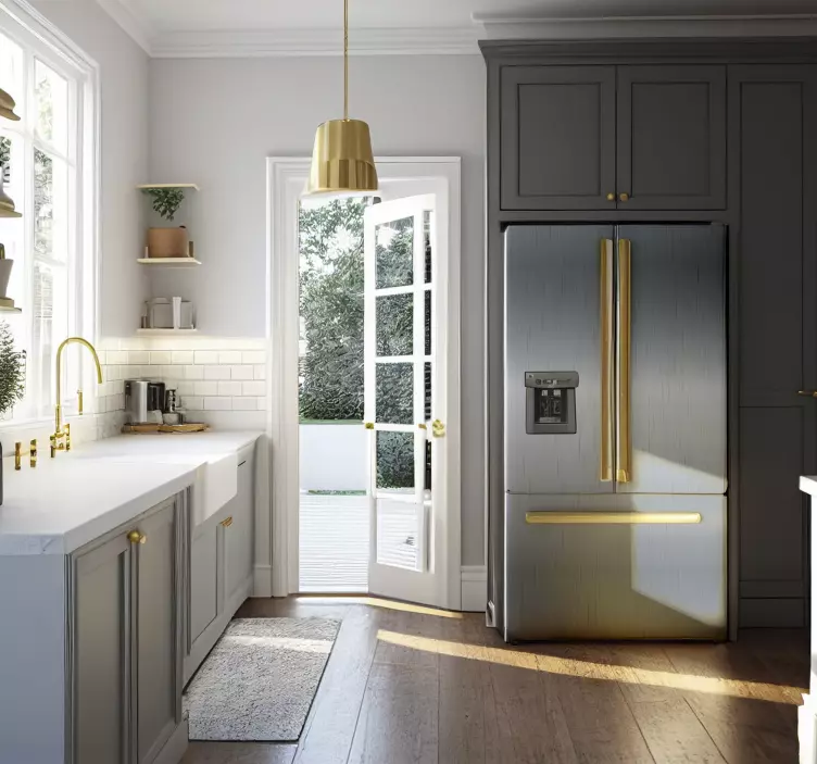 Vinilinė šaldytuvo spinta iš plieno šaldytuvo lipdukas - „Tenstickers“