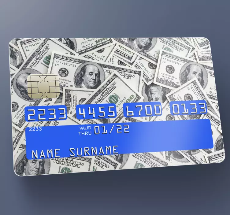 Dolerių kortelės vinilo lipdukas - „Tenstickers“