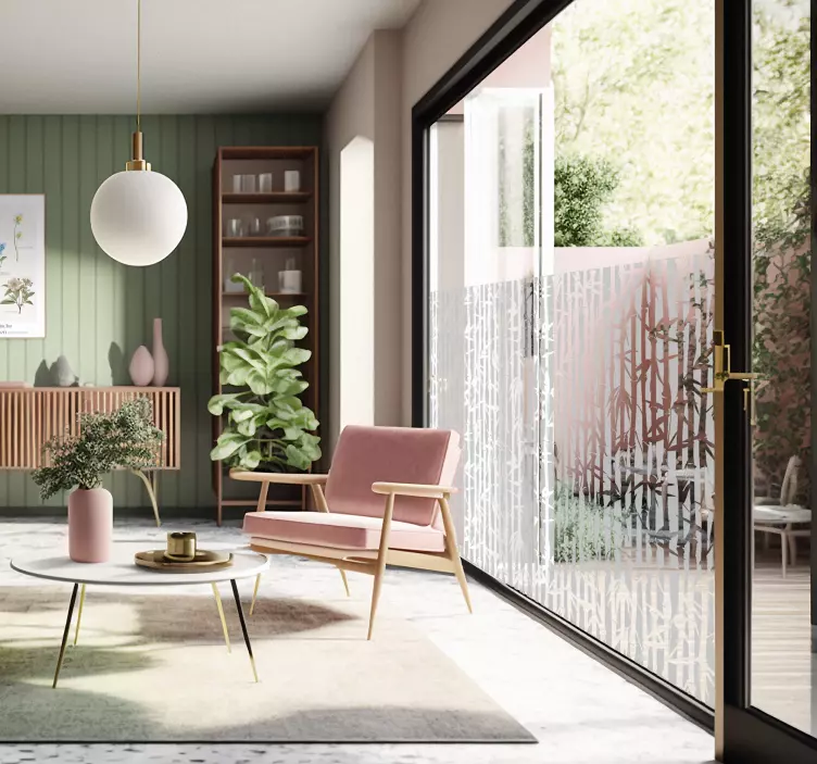 Translucidus bambukas lipdukas ant stiklo - „Tenstickers“