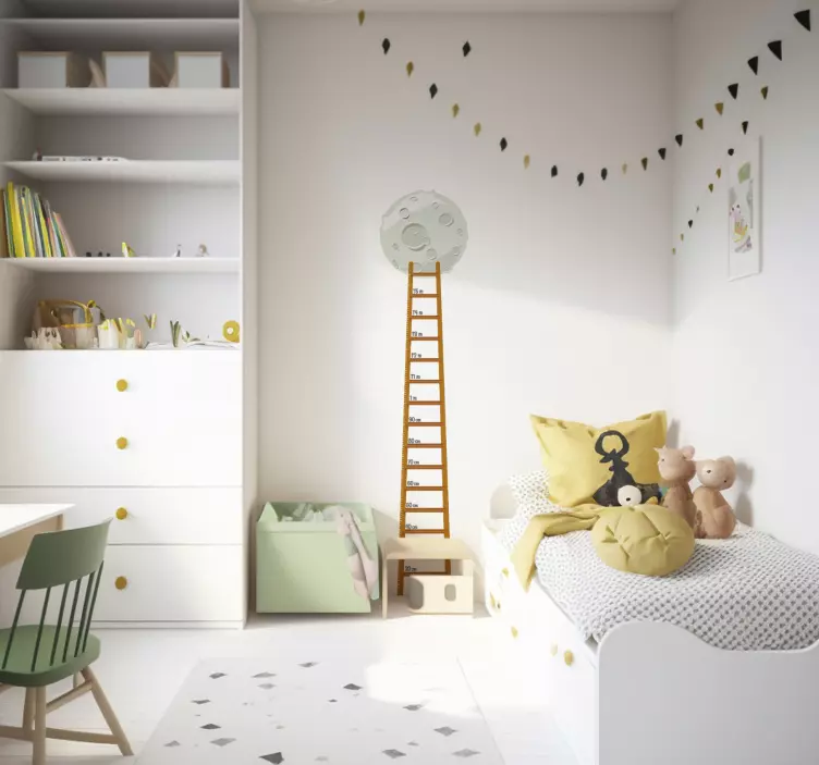 Kopėčios į mėnulio aukščio lentelės lipduką - „Tenstickers“