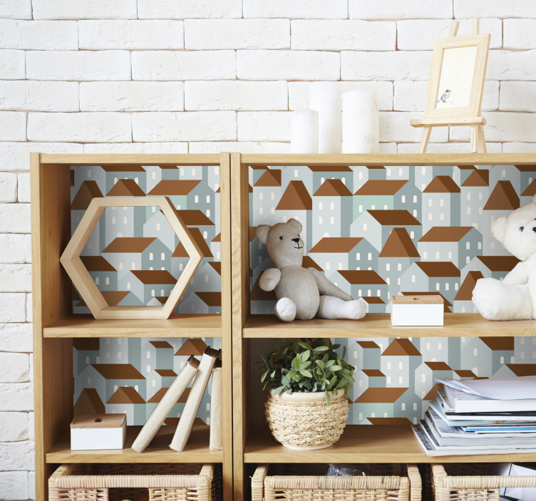 Village illustrationVillage'o paveikslėlis baldų lipdukas - „Tenstickers“