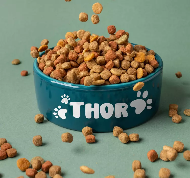 Pritaikytas šuns vardo lipdukas - „Tenstickers“