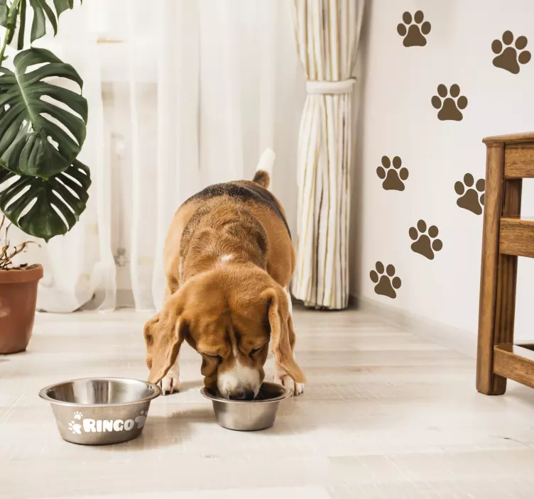 Pritaikytas šuns vardo lipdukas - „Tenstickers“