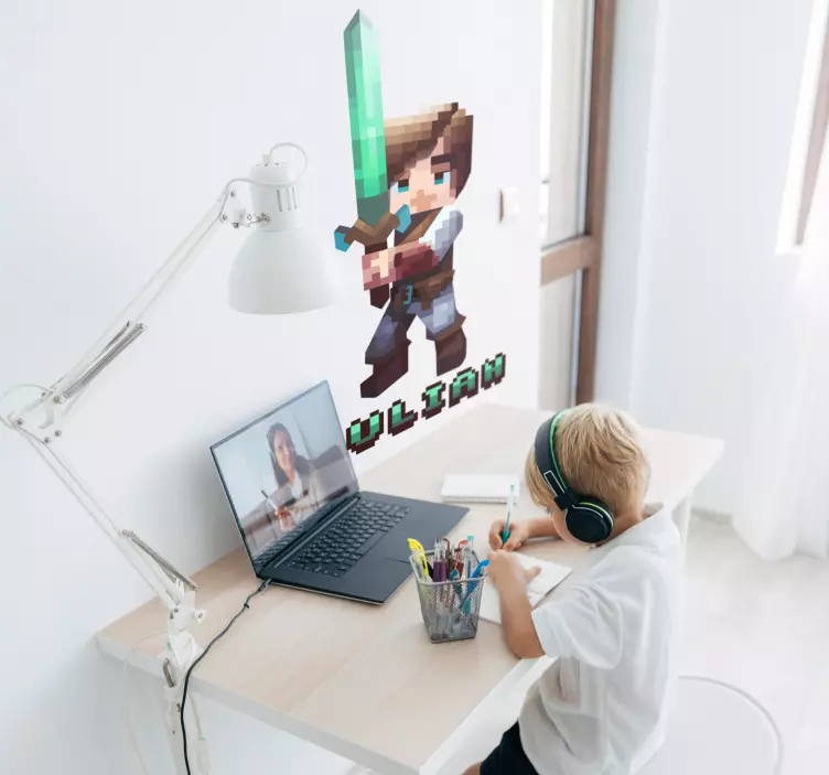 Žaisti kalavijuŽaisti kalaviju vaizdo žaidimų sienų lipdukas - „Tenstickers“