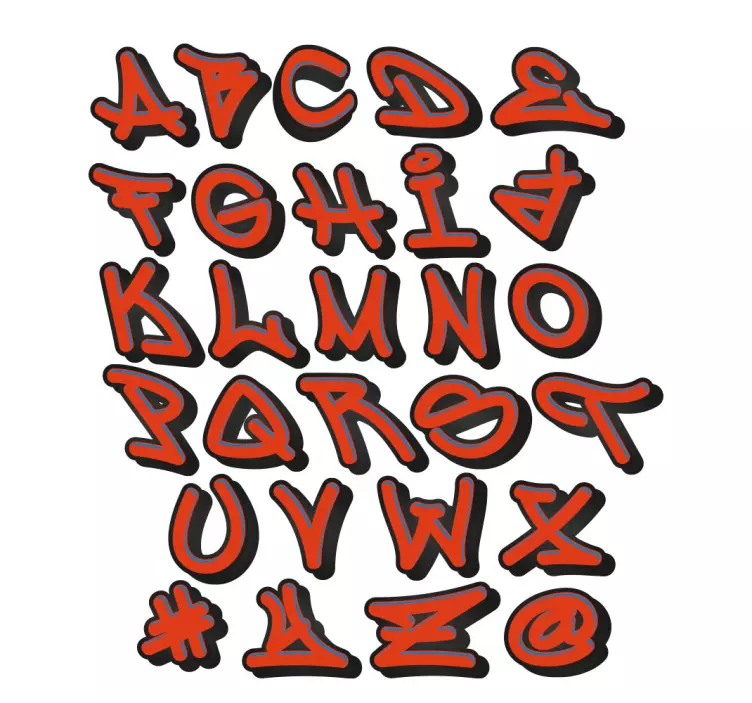 Grafiti konsolės komandų miesto sienos lipdukas - „Tenstickers“