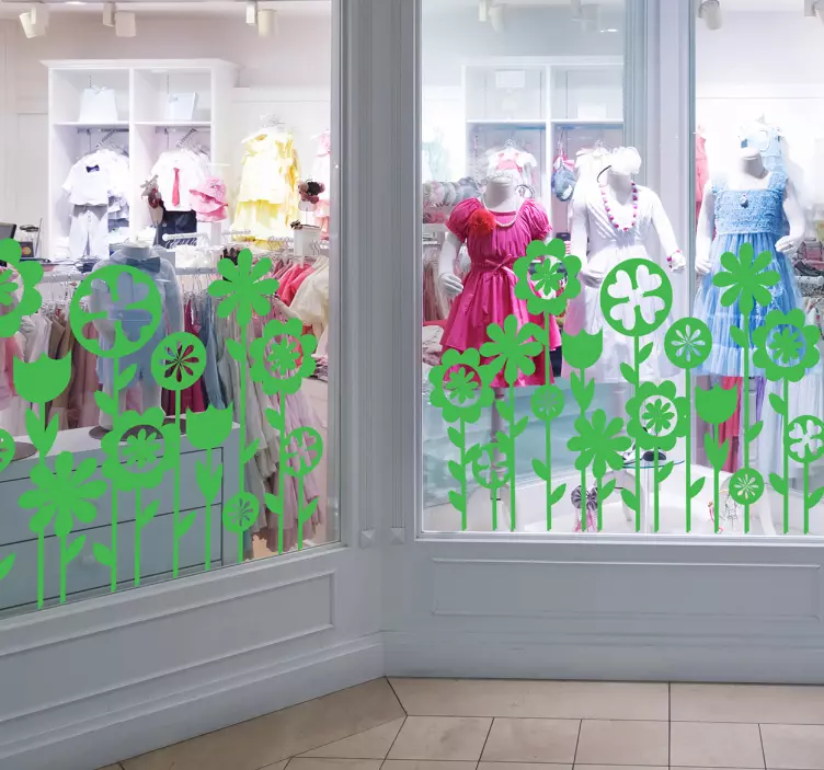 Pavasarinių gėlių sienos lipdukas - „Tenstickers“