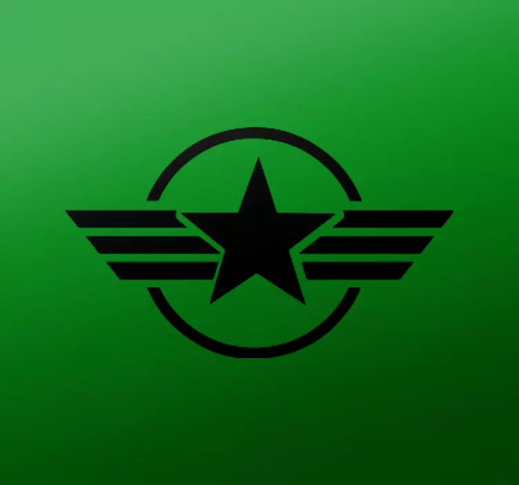 žvaigždė, apsupta apskritimo motociklo lipduku - „Tenstickers“