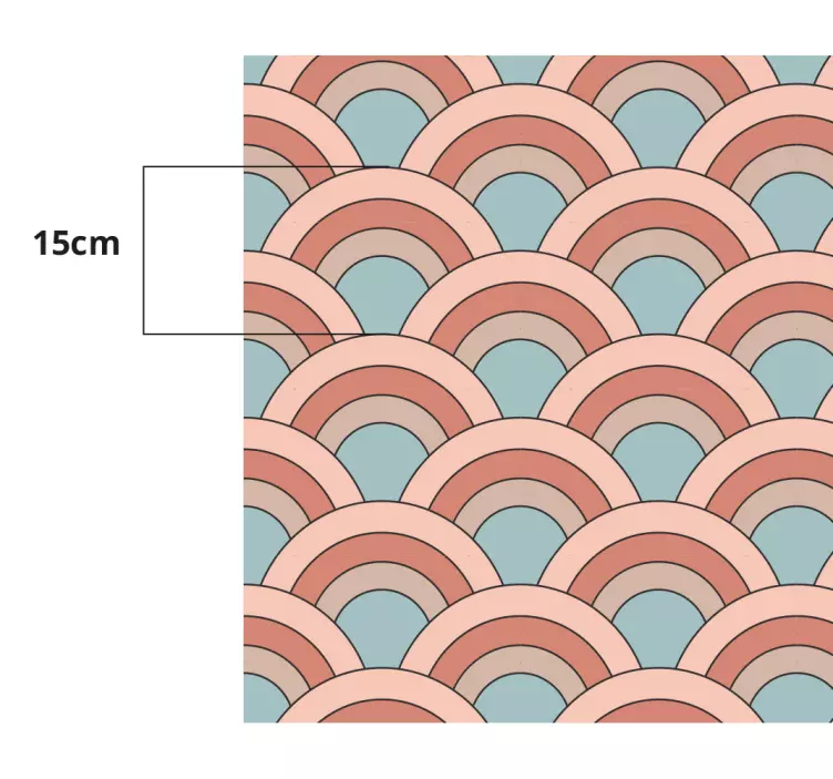 Išlenkto rašto bangos baldų lipdukas - „Tenstickers“
