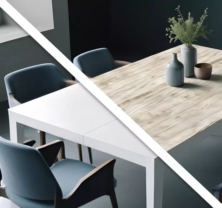 šviesios medienos stalui valgomasis kambario sienų lipdukas - „Tenstickers“