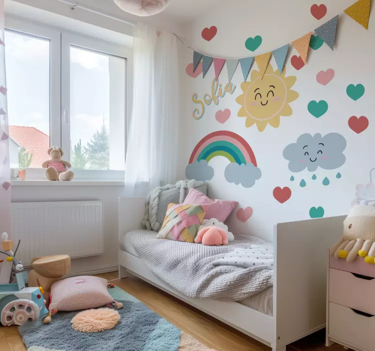 Laimingas saulėtekis Sienų lipdukai su iliustracijomi - „Tenstickers“