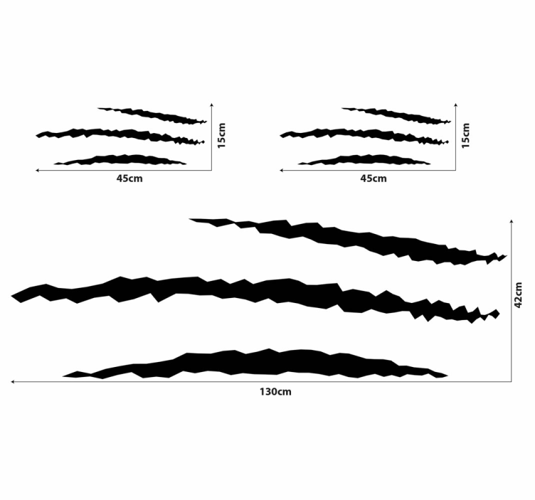 įbrėžimų komplektas Lipdukai automobiliams - „Tenstickers“
