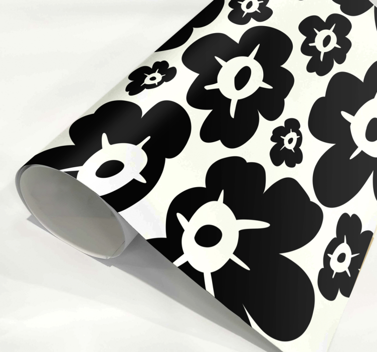 Juodoji aguona gėlių lipduka - „Tenstickers“