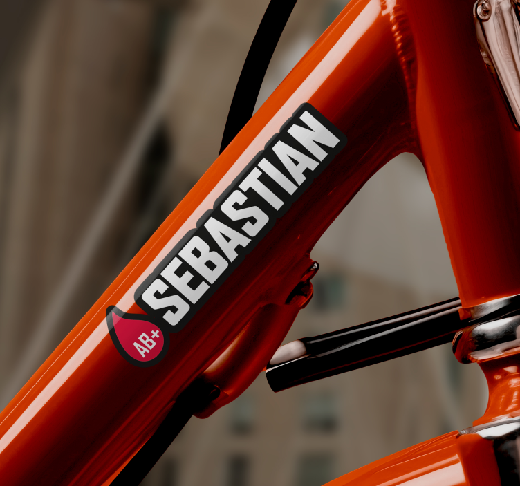 Vėliava su pavadinimu kraujo grupė lipdukai dviraciams - „Tenstickers“