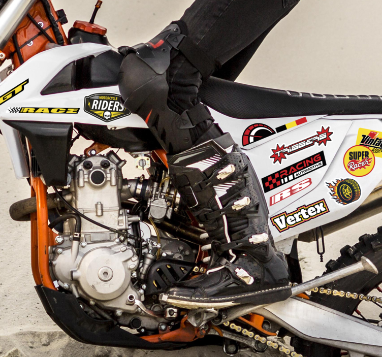 Individualus bombų paketas motociklo lipdukas - „Tenstickers“