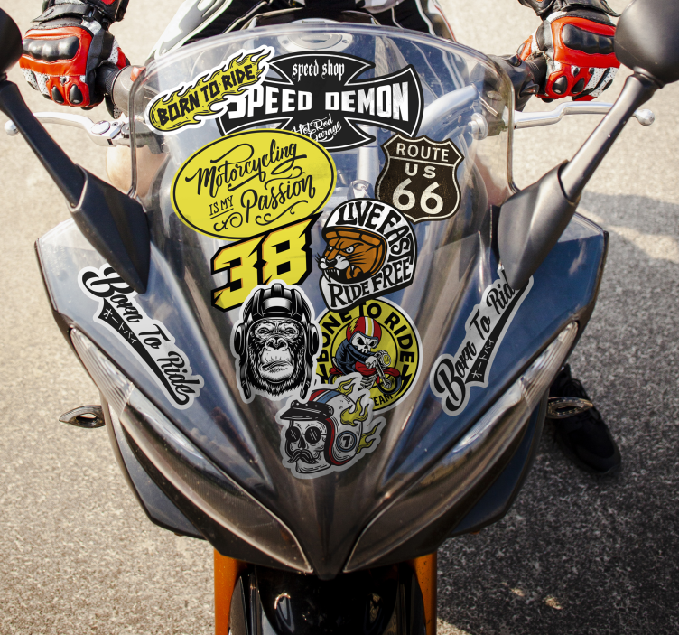 Originali bomba motociklo lipdukas - „Tenstickers“