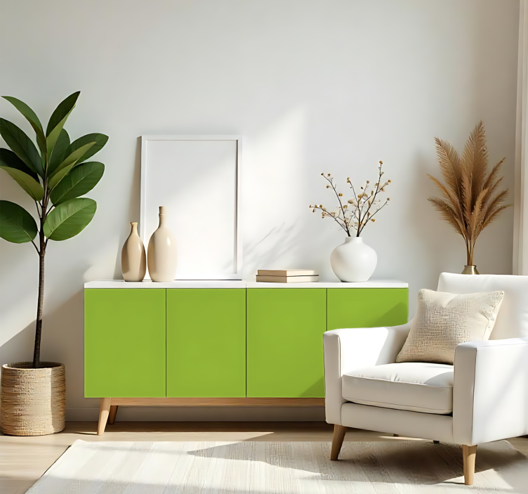 Matinė šviesiai žalia vienspalvis lakštinis lipdukas - „Tenstickers“