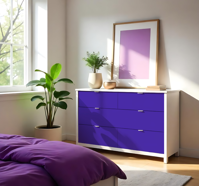 Matinė violetinė vienspalvis lakštinis lipdukas - „Tenstickers“