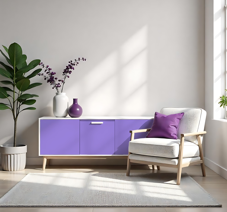 Matinė alyvinė vienspalvis lakštinis lipdukas - „Tenstickers“