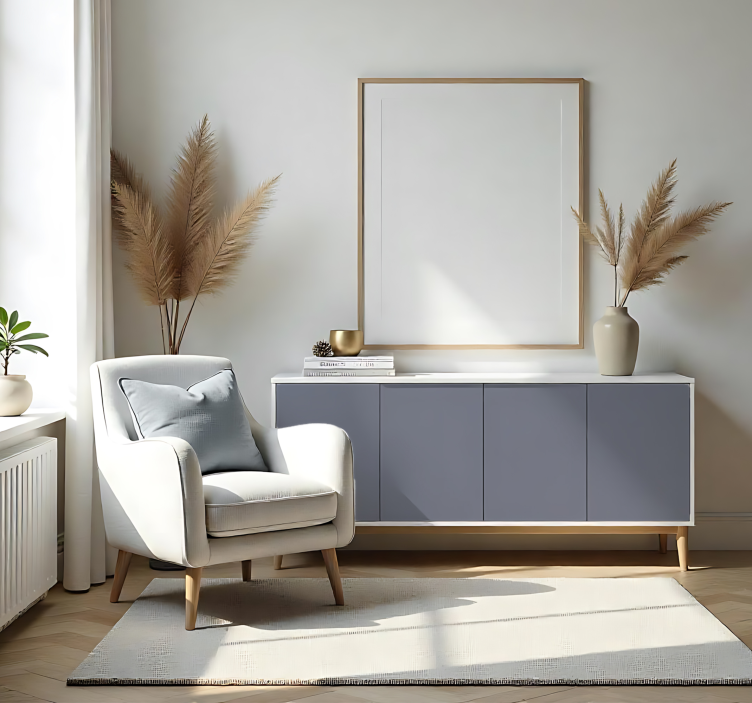 Matinė neutrali pilka vienspalvis lakštinis lipdukas - „Tenstickers“