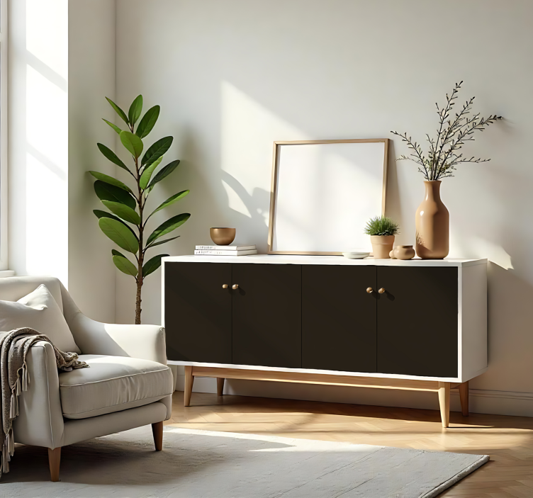 Matinė tamsiai ruda vienspalvis lakštinis lipdukas - „Tenstickers“