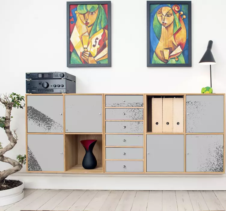 Abstrakto fono grunge baldų lipdukas - „Tenstickers“