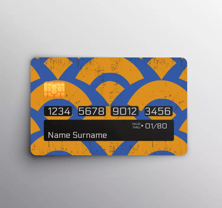 Abstraktaus rašto kortelė kredito kortelės lipdukas - „Tenstickers“