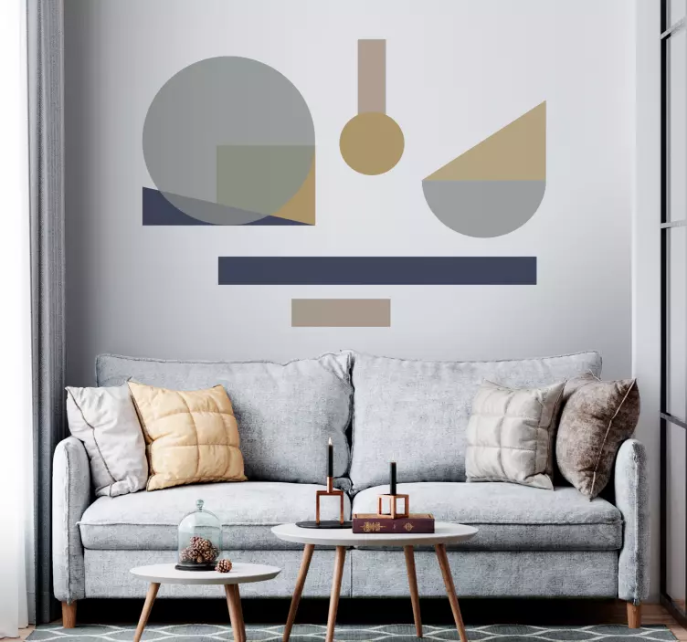 Abstraktus geometrinis aglomeravimas geometrinis lipdukas - „Tenstickers“