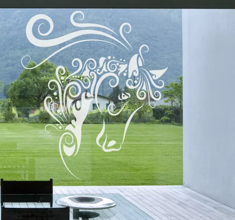 Abstraktus arklio lango lipdukas - „Tenstickers“