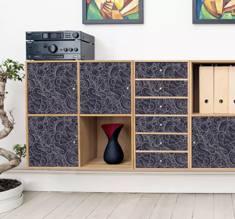 Abstrakčių „paisley“ baldų lipdukas - „Tenstickers“