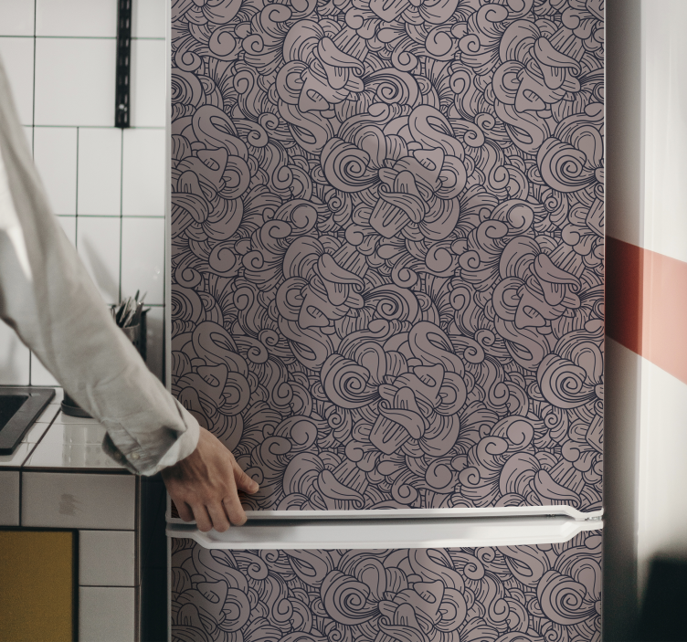 Abstraktaus „paisley“ modelio šaldytuvo animuotasis paveiksliukas - „Tenstickers“