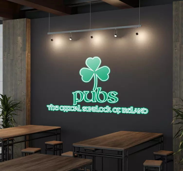 Airijos kavinės sienos animuotasis paveiksliukas - „Tenstickers“