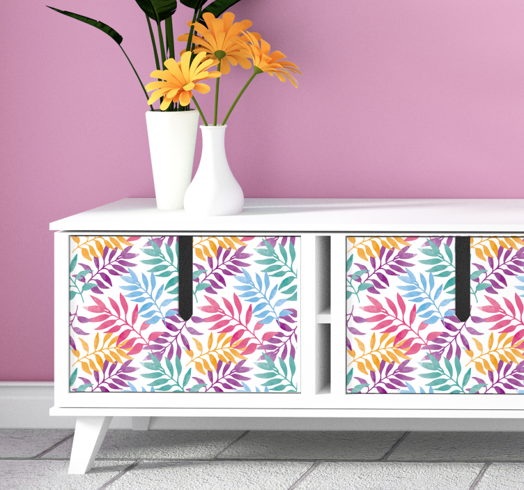 Akvarelės lapai tapetai - „Tenstickers“