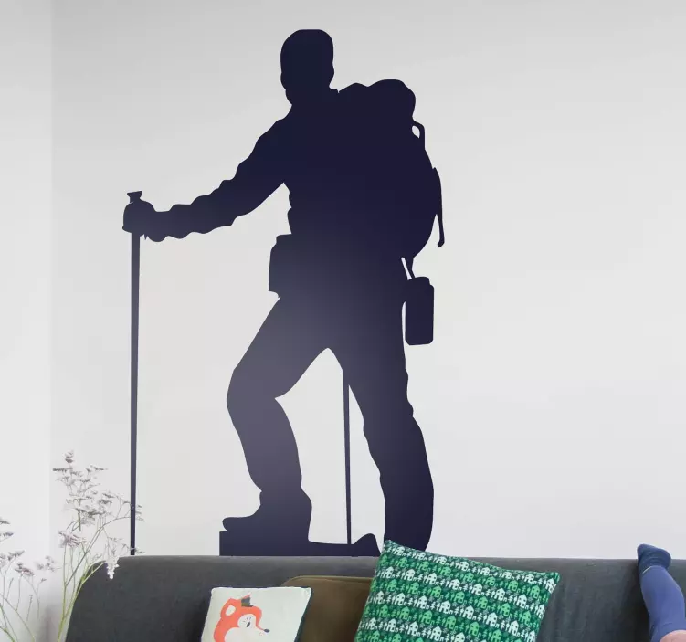 Alpinizmo silueto animuotasis paveiksliukas - „Tenstickers“