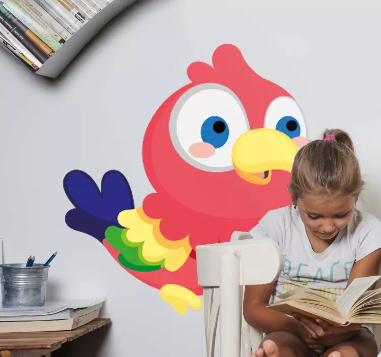 Anime papūgos paukščio sienos lipdukas - „Tenstickers“