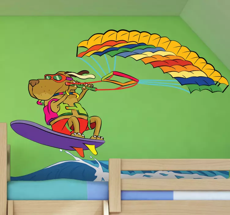 Animuotas banglenčių šunų animuotasis paveiksliukas - „Tenstickers“