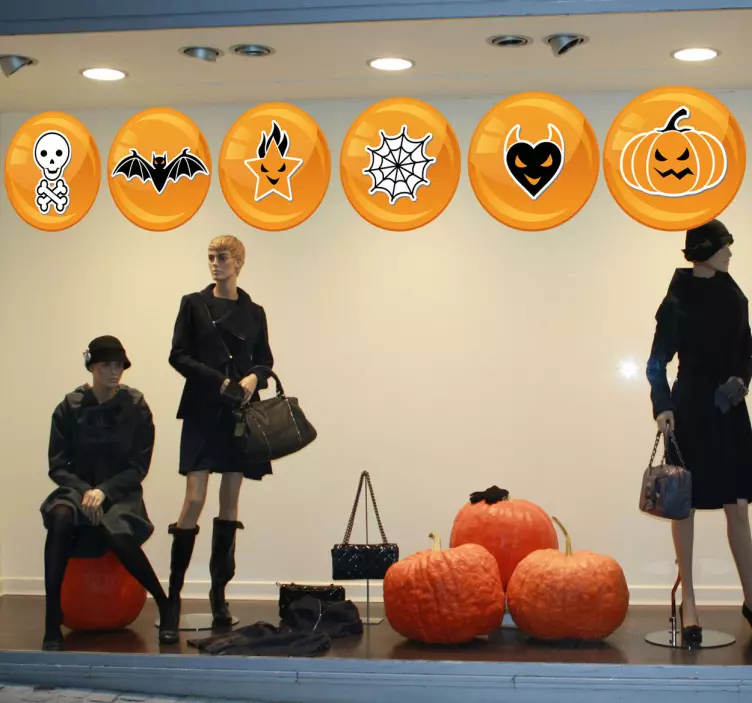 Apvalūs lipdukai su helovinu - „Tenstickers“