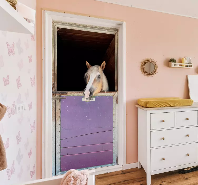 Arklidės stiklinių durų lipdukas - „Tenstickers“