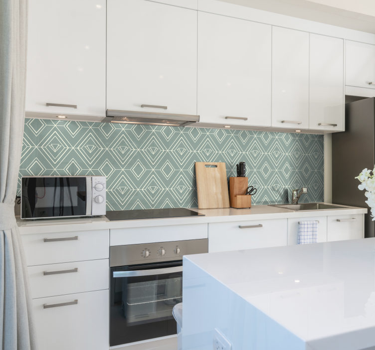 Art Deco Geometrinis Raštas virtuves sienu dekoras - „Tenstickers“