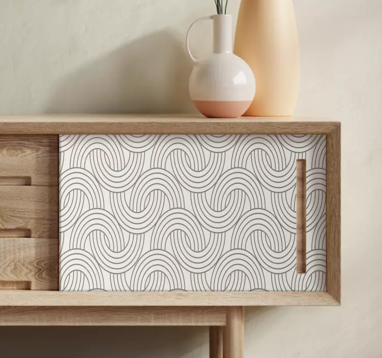 Art deco iliuzijos rašto baldų lipdukas - „Tenstickers“