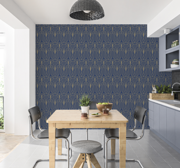 Art Deco raštas su auksiniais detalėmis lipdukų spausdinimas - „Tenstickers“