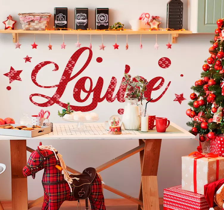 Asmeninis kalėdinis sveikinimas renginio lipdukas - „Tenstickers“