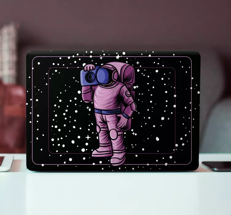 Laptop lipdukas astronautas su kamera - „Tenstickers“