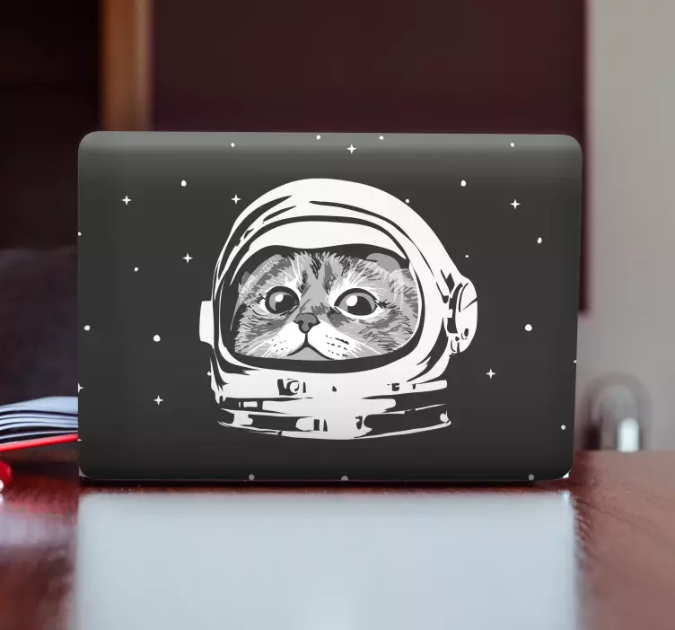 Laptop lipdukas astronauto katės veidas - „Tenstickers“