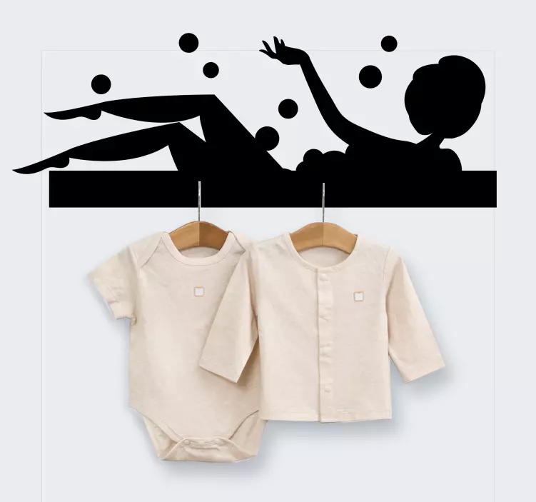 Atpalaiduojanti vonios scena drabužių kabyklos lipdukas - „Tenstickers“