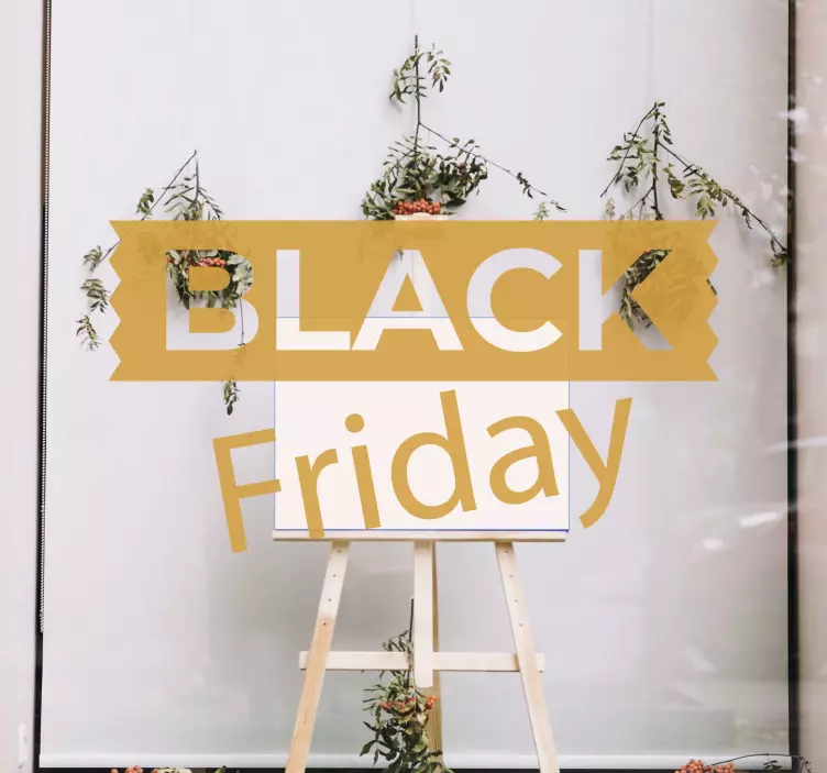 Auksinės juodos penktadienio pardavėjų lipdukai - „Tenstickers“