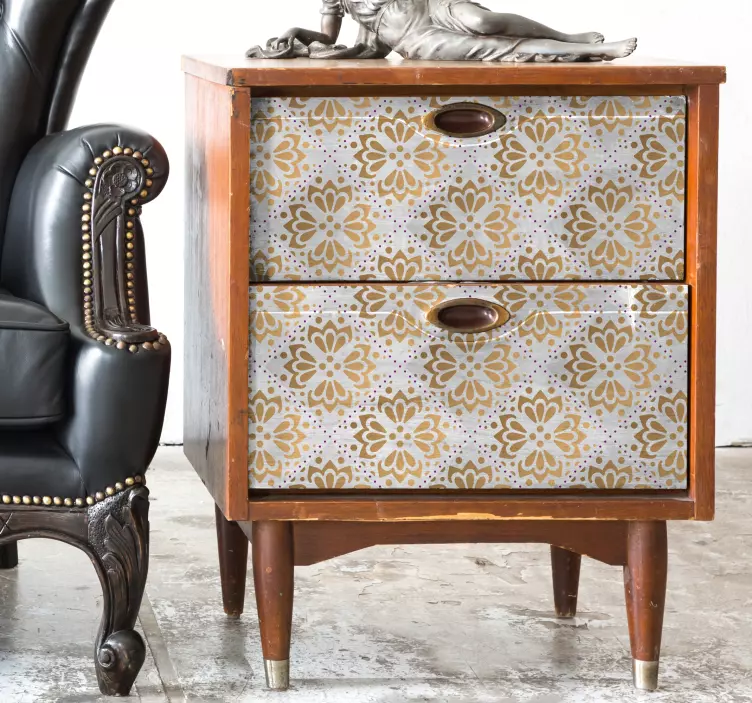 Auksinių mandalų baldų lipdukas - „Tenstickers“