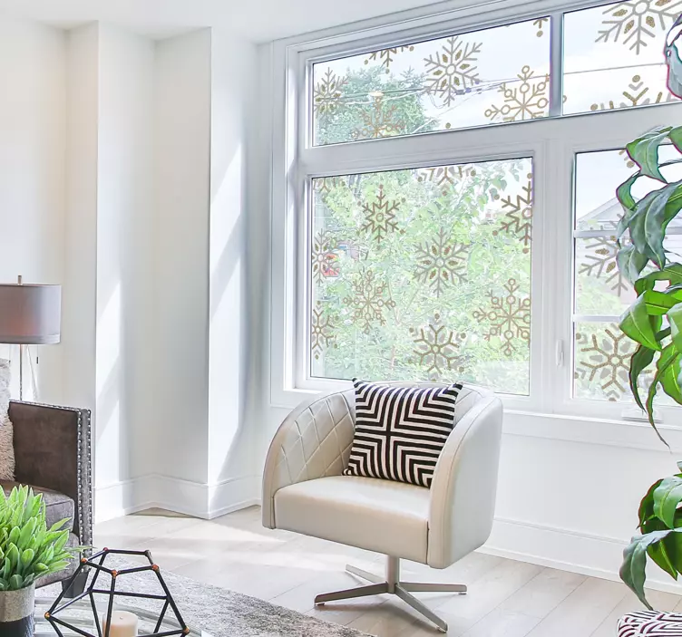 Auksinių snaigių rinkinio kalėdinis lipdukas - „Tenstickers“