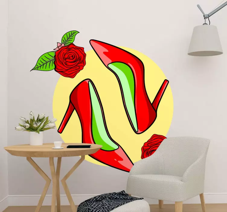 Aukštakulnis su gėlėmis gėlių sienos lipdukas - „Tenstickers“